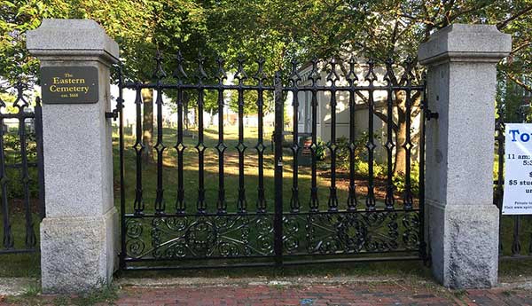 Eastern Cemetery Gates on Congress Street
