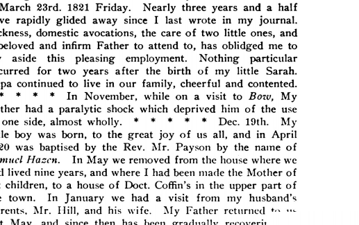 screenshot of an excerpt from an old book that starts with March 23rd