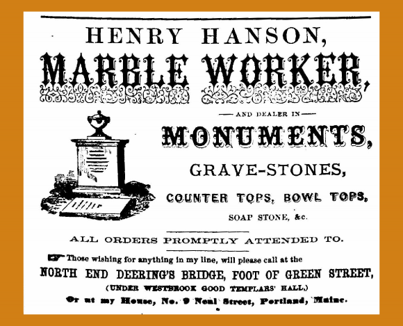 screenshot of an old newspaper ad for Henry Hanson