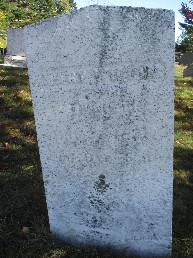 old marble gravestone for Mary Wiggin